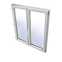 Fenêtre PVC 2 vantaux Grosfillex blanc - l.100 x h.95 cm, tirant droit