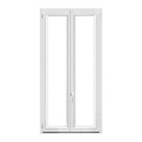 Fenêtre PVC 2 vantaux oscillo-battant GoodHome blanc - 100 x h.195 cm