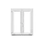 Fenêtre PVC 2 vantaux oscillo-battant GoodHome blanc - 90 x h.105 cm