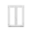 Fenêtre PVC 2 vantaux oscillo-battant GoodHome blanc - 90 x h.115 cm