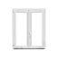Fenêtre PVC 2 vantaux oscillo-battant GoodHome blanc - 90 x h.125 cm