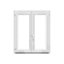 Fenêtre PVC 2 vantaux oscillo-battant GoodHome blanc - l.100 x h.115 cm