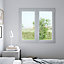 Fenêtre PVC 2 vantaux oscillo-battant GoodHome blanc - l.100 x h.120 cm
