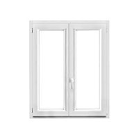Fenêtre PVC 2 vantaux oscillo-battant GoodHome blanc - l.100 x h.120 cm