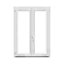Fenêtre PVC 2 vantaux oscillo-battant GoodHome blanc - l.100 x h.135 cm