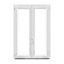 Fenêtre PVC 2 vantaux oscillo-battant GoodHome blanc - l.100 x h.145 cm