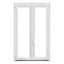 Fenêtre PVC 2 vantaux oscillo-battant GoodHome blanc - l.100 x h.155 cm