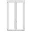 Fenêtre PVC 2 vantaux oscillo-battant GoodHome blanc - l.100 x h.165 cm