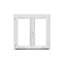 Fenêtre PVC 2 vantaux oscillo-battant GoodHome blanc - l.100 x h.95 cm