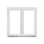 Fenêtre PVC 2 vantaux oscillo-battant GoodHome blanc - l.120 x h.105 cm