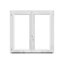 Fenêtre PVC 2 vantaux oscillo-battant GoodHome blanc - l.120 x h.115 cm