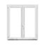 Fenêtre PVC 2 vantaux oscillo-battant GoodHome blanc - l.120 x h.135 cm