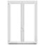 Fenêtre PVC 2 vantaux oscillo-battant GoodHome blanc - l.120 x h.155 cm