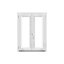 Fenêtre PVC 2 vantaux oscillo-battant GoodHome blanc - l.80 x h.105 cm