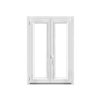 Fenêtre PVC 2 vantaux oscillo-battant GoodHome blanc - l.80 x h.115 cm