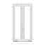 Fenêtre PVC 2 vantaux oscillo-battant GoodHome blanc - l.80 x h.145 cm