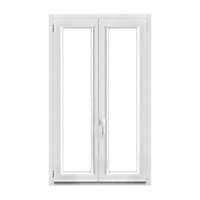 Fenêtre PVC 2 vantaux oscillo-battant GoodHome blanc - l.90 x h.145 cm
