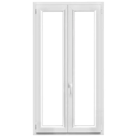 Fenêtre PVC 2 vantaux oscillo-battant GoodHome blanc - l.90 x h.165 cm