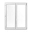 Fenêtre PVC 2 vantaux oscillo-battants Grosfillex blanc - l.100 x h.115 cm, tirant droit