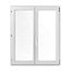 Fenêtre PVC 2 vantaux oscillo-battants Grosfillex blanc - l.120 x h.115 cm, tirant droit