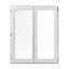 Fenêtre PVC 2 vantaux oscillo-battants Grosfillex blanc - l.120 x h.125 cm, tirant droit