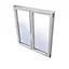 Fenêtre PVC 2 vantaux tirant droit Grosfillex blanc - 100 x h.105 cm