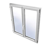 Fenêtre PVC 2 vantaux tirant droit Grosfillex blanc - 120 x h.135 cm
