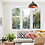 Fenêtre PVC 3 vantaux oscillo-battant GoodHome blanc - 180 x h.135 cm