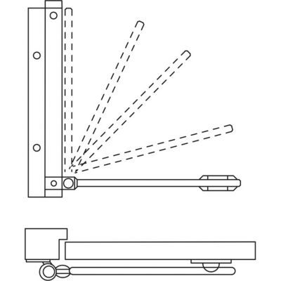 Ferme-porte à tige noir Diall Aluminium