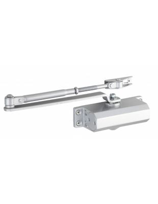 Ferme-porte automatique hydraulique - 30kg, arrêt 90 degrés, laqué gris - THIRARD
