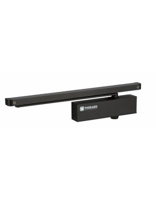 Ferme-porte automatique hydraulique Design force 3, bras coulissant, noir - THIRARD