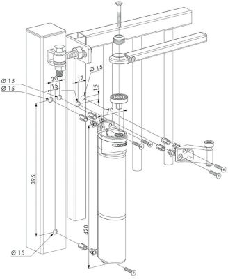 Ferme-porte inox pour extérieur - VERTICLOSE 2 ZILV 150 kg 1,50 m.