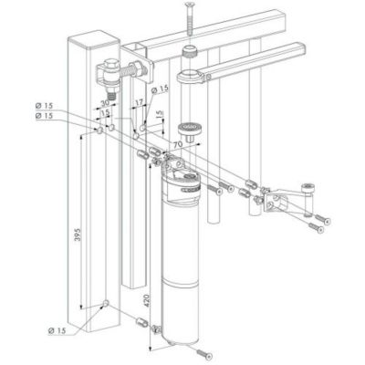 Ferme-porte inox pour extérieur - VERTICLOSE 2 ZILV 150 kg 1,50 m.