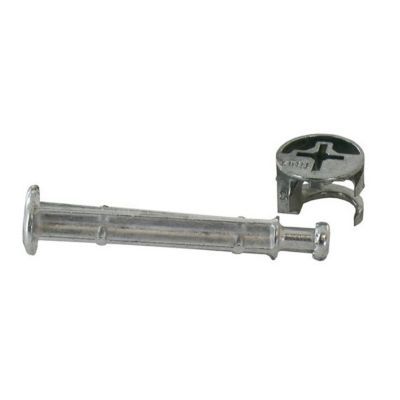 Ferrure d'assemblage + Goujon ø15 x L. 47.5 mm en acier, lot de 2