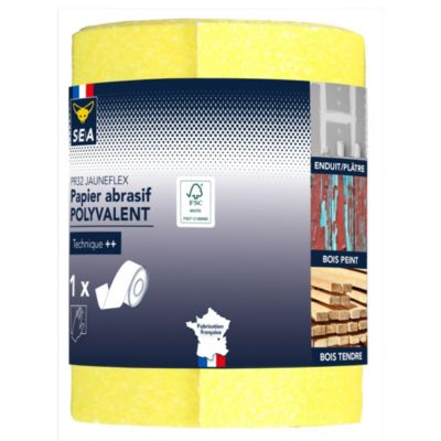 Feuille abrasive 115 mm x 5 m grain 120 en rouleau