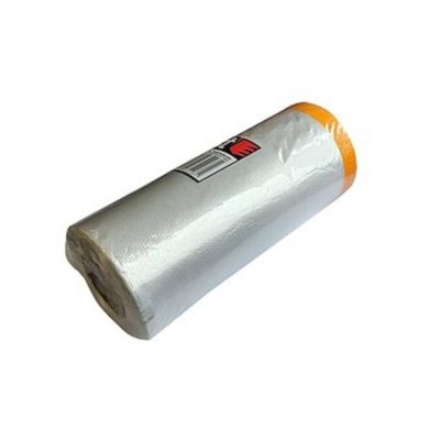 Feuille de Protection avec Ruban de Masquage 110 cm x 33 m - Polyéthylène - Résistante et Pratique - Beast