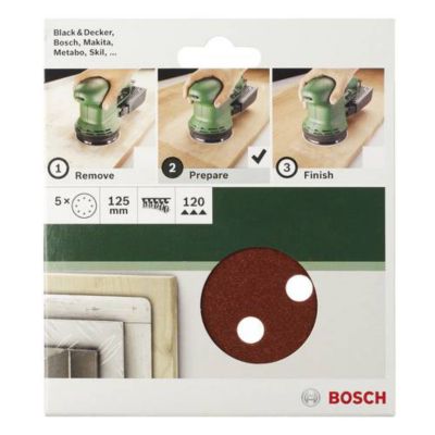 Feuilles abrasives 150 mm auto-agrippantes pour ponceuse excentrique, grain 60, pack de 5