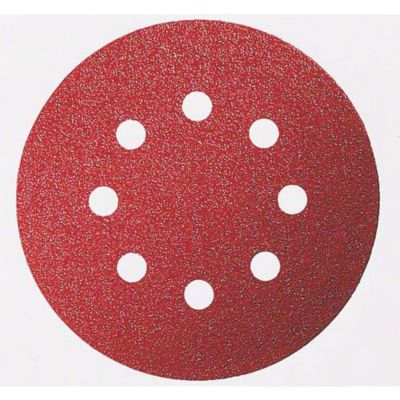 Feuilles abrasives auto-agrippantes 125 mm 8 trous pour ponceuse excentrique, pack de 5, grain 60