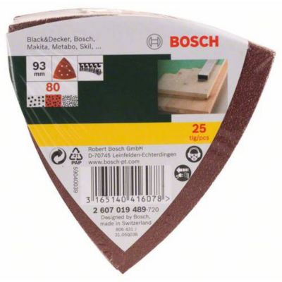Lot 50 Feuilles Abrasives Auto-Agrippantes MENZER White 93mm 6 Trous Grain 180 - Pour Ponceuses Delta