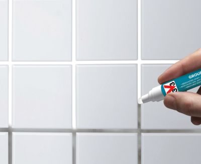 Feutre rénovation joint de carrelage Grout pen V33 blanc mat 15ml