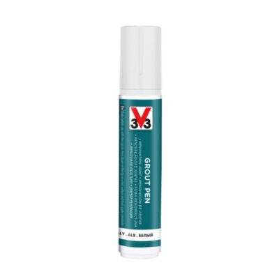 Feutre rénovation joint de carrelage Grout pen V33 blanc mat 15ml
