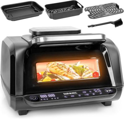 FG19 Air fryer grill 1900W Friteuse à air Sans huile Cuisson saine Viande pizza frites Accessoires inclus 50-230C Duronic