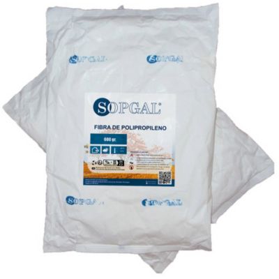 Fibre de polypropylène Sopgal (600 g) - Prévient les fissures et augmente la résistance des mortiers, bétons et enduits