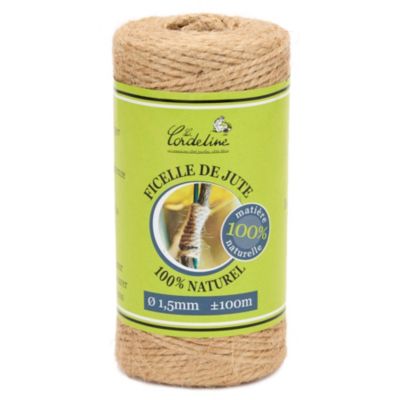 Ficelle Jute Naturel 100m Dia 1.5mm