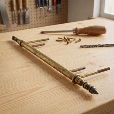 Fiche à lacets à goujon Diall vieux laiton h.580 mm