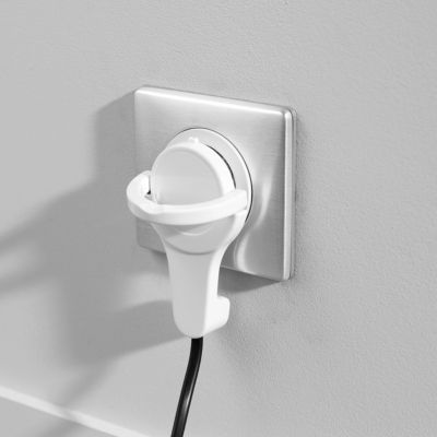 Fiche extra-plate Diall blanc glossy 16A