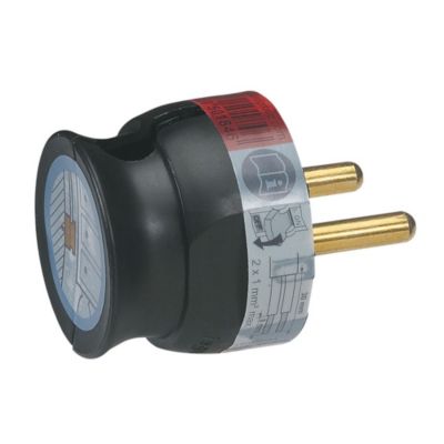 Fiche extra plate noire Legrand Blanc