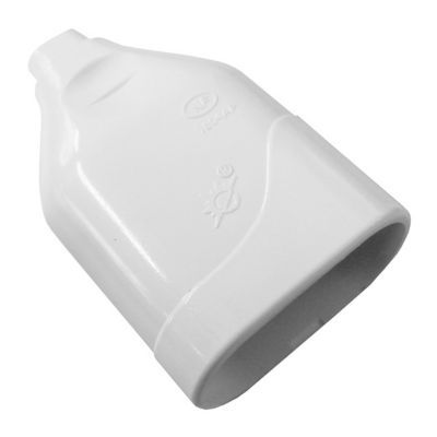 Fiche femelle 6A blanc glossy Diall 2 pôles