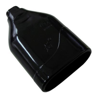 Fiche femelle noir glossy 6A Diall 2 pôles