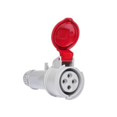 Fiche Femelle Triphasé 16a 3p+t 380v - 4 Broches - étanche Ip44 - Ide